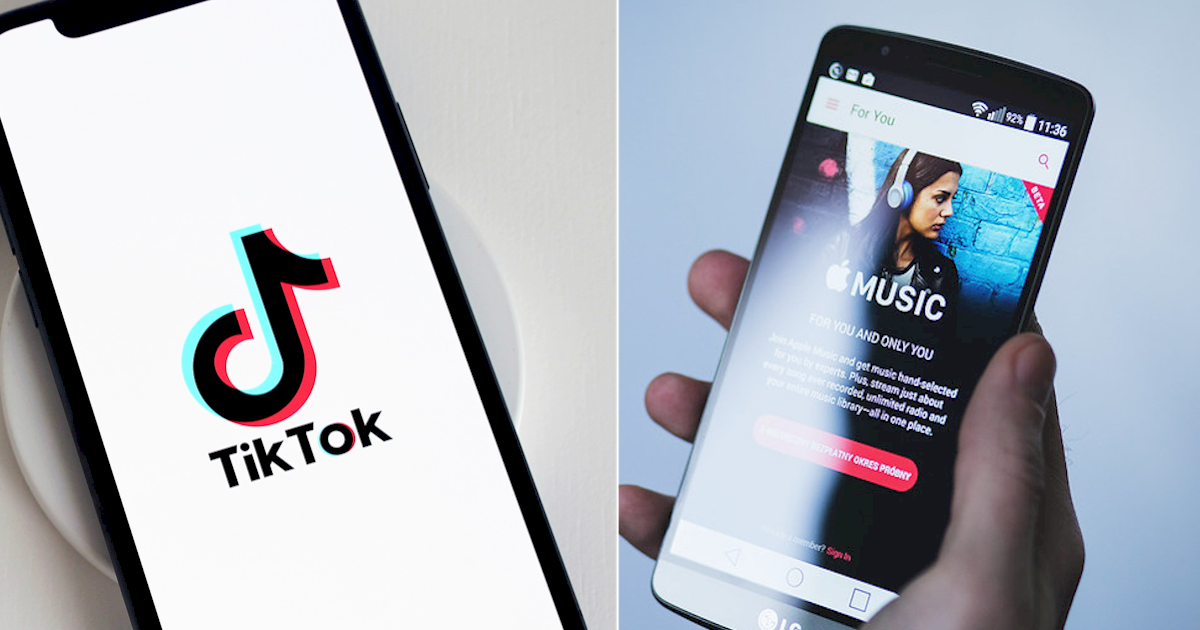 TikTok libera músicas completas em integração à Apple Music